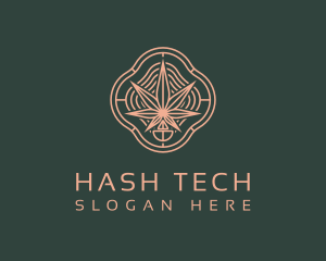 Hash - Marijuana Cannabis Leaf logo design