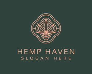 Marijuana Cannabis Leaf logo design