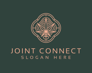 Joint - Marijuana Cannabis Leaf logo design