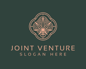 Joint - Marijuana Cannabis Leaf logo design