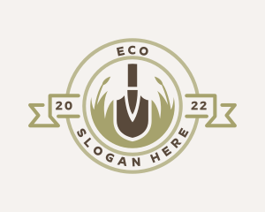 Eco Grass Shovel logo design