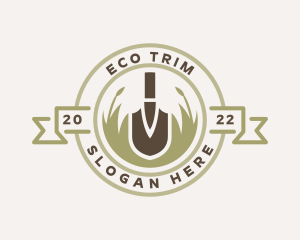 Eco Grass Shovel logo design