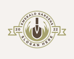 Eco Grass Shovel logo design