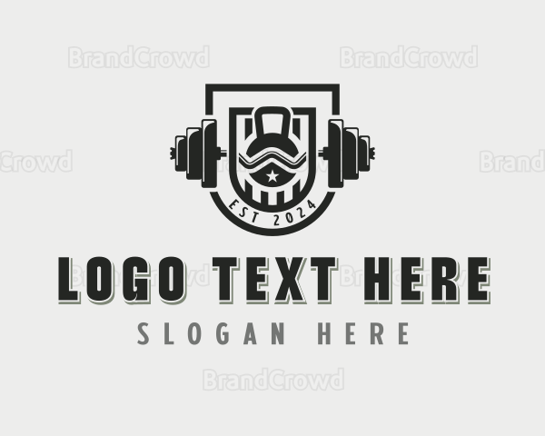 Barbell Bodybuilding Weightlifter Logo