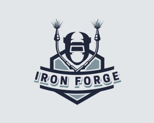 Welder Welding Industrial Badge logo design