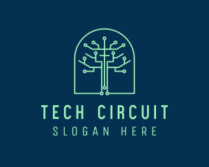 Green Tree Circuitry  logo design