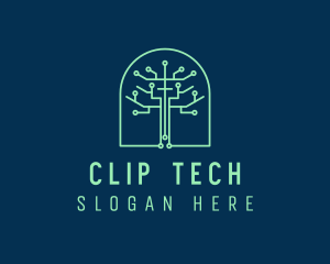 Green Tree Circuitry  logo design