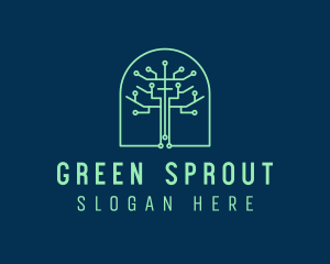 Green Tree Circuitry  logo design