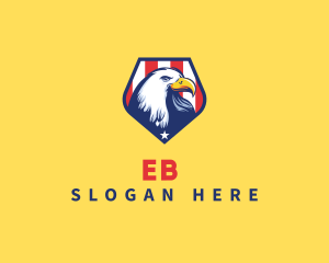 Patriotic Eagle Shield Logo