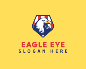 Patriotic Eagle Shield logo design