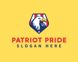 Patriotic Eagle Shield logo design