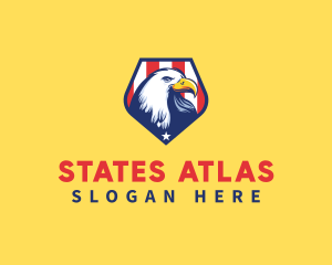 Patriotic Eagle Shield logo design