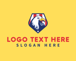 Wildlife - Patriotic Eagle Shield logo design
