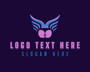 Bdsm - Butt Erotic Wings logo design