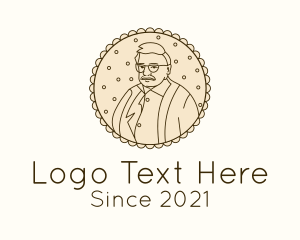 Tailor Shop - Old Man Father Portrait logo design