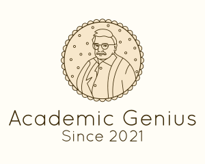 Professor - Old Man Father Portrait logo design