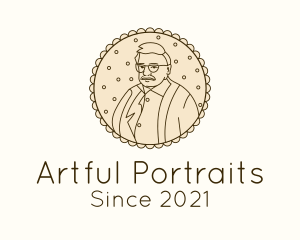 Portrait - Old Man Father Portrait logo design