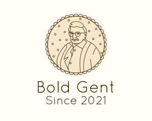 Old Man Father Portrait logo design