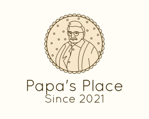 Father - Old Man Father Portrait logo design