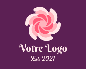 Yoga Center - Spiral Floral SPA logo design