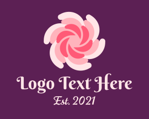Yoga Center - Spiral Floral SPA logo design