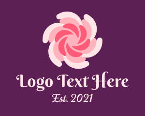 Girly - Spiral Floral SPA logo design