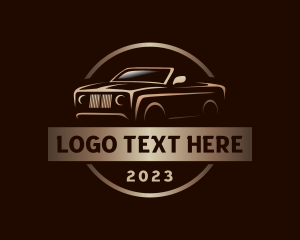 Driving - Retro Luxury Car logo design