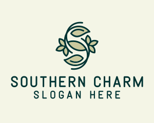 Botanical Letter S logo design