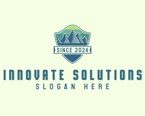 Nature Park - Mountain Summit Hiking logo design