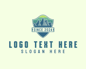 Mountaineering - Mountain Summit Hiking logo design