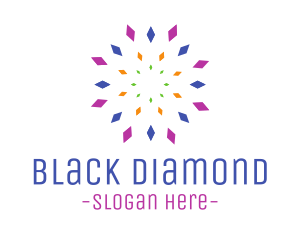 Colorful Radial Diamonds logo design