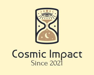 Cosmic Eye Hourglass logo design