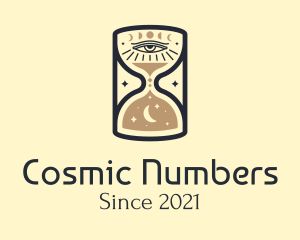 Cosmic Eye Hourglass logo design