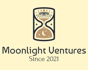 Lunar - Cosmic Eye Hourglass logo design