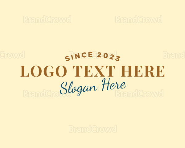 Retro Style Fashion Logo