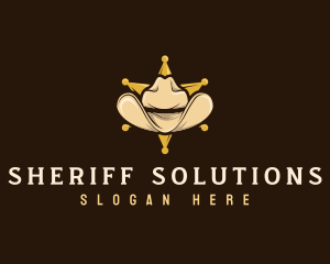 Sheriff - Cowboy Sheriff Hat logo design