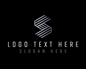 Stripe - Industrial Metal Letter S logo design