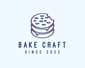 Cookie Snack Glitch logo design