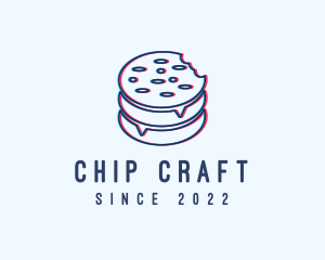 Cookie Snack Glitch logo design