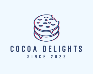 Cookie Snack Glitch logo design