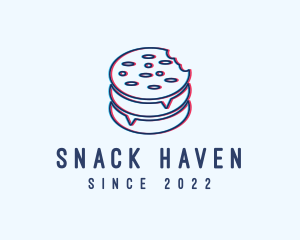 Cookie Snack Glitch logo design