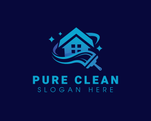 Squeegee Cleaning Sanitation logo design