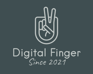 Finger - Finger Peace Symbol logo design