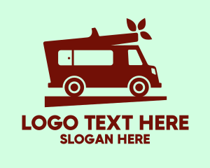 Car Rental - Simple Moving Van logo design