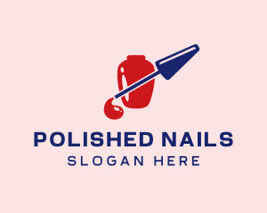 Classy Nail Polish Bottle logo design