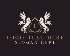 Luxury - Classic Pegasus Crest logo design