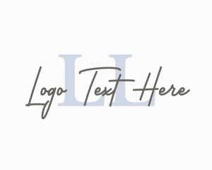 Handwriting - Elegant Minimalist Brand logo design