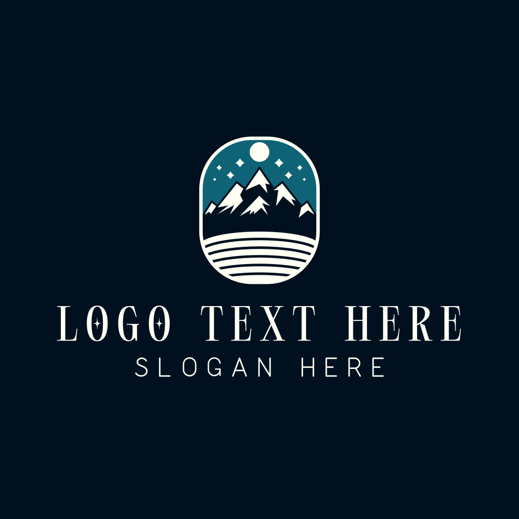 Outdoor Mountain Hiking Logo 