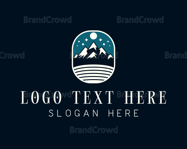 Outdoor Mountain Hiking Logo