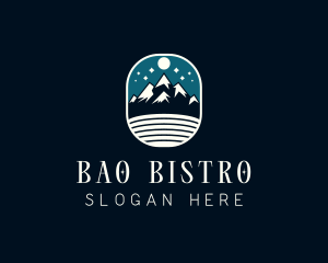 Outdoor Mountain Hiking  Logo